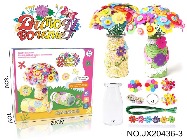 DIY Button Bouquet - Kelsang Flowers/Four-leaf Clover (2 pieces, 80 pieces)